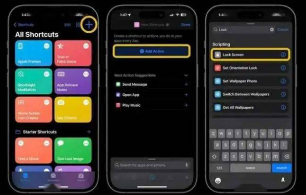 沙湖镇苹果14锁屏维修店分享iPhone14升级iOS16.4后如何创建锁屏快捷方式 